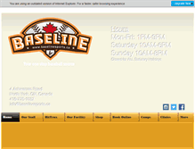 Tablet Screenshot of baselinesports.ca